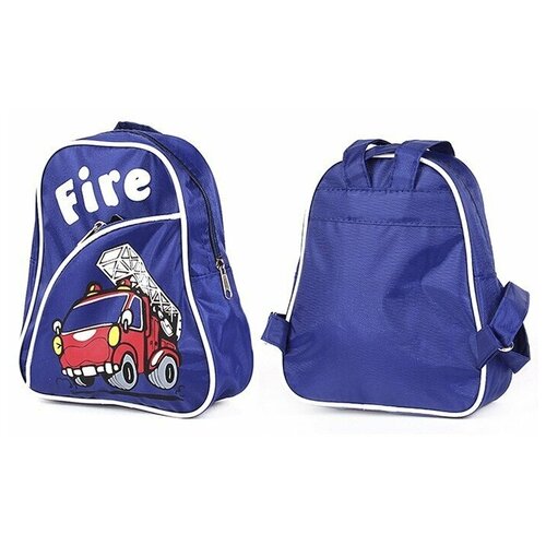 Рюкзак детский Silver Top-1040 Кроха прост спинка/ Fire, синий, машинка 185466