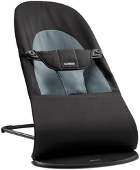 Шезлонг BabyBjorn Balance Soft (хлопок), black/dark grey