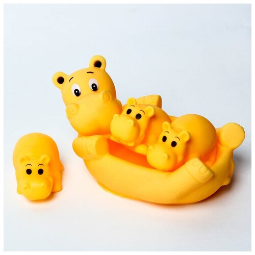 фото Набор резиновых игрушек с пищалкой для игры в ванной сюрприз: мыльница, игрушки 3 шт. 15 см mikimarket