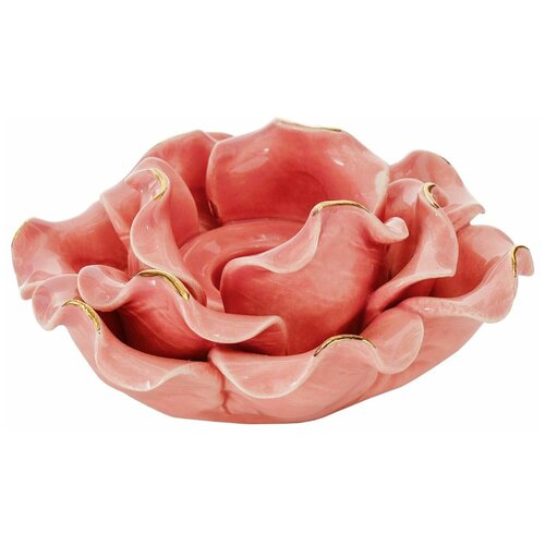 Boltze Керамический подсвечник Буль де Неж 11 см розовый 2008736