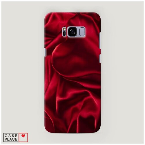 фото Чехол пластиковый samsung galaxy s8 plus текстура красный шелк case place