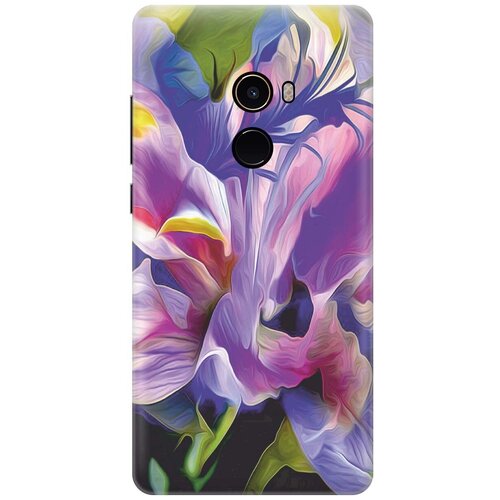 фото Силиконовый чехол на xiaomi mi mix 2 / сяоми ми микс 2 с принтом "цветочная абстракция" gosso