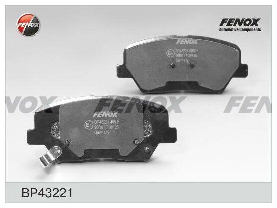 Fenox колодки тормозные дисковые hyundai i30, kia carens, ceed, sorento ii bp43221