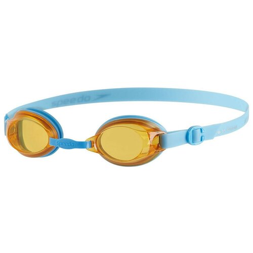 Очки для плавания детские SPEEDO Jet Jr, арт.8-092989082A, оранжевые линзы, голубая опр
