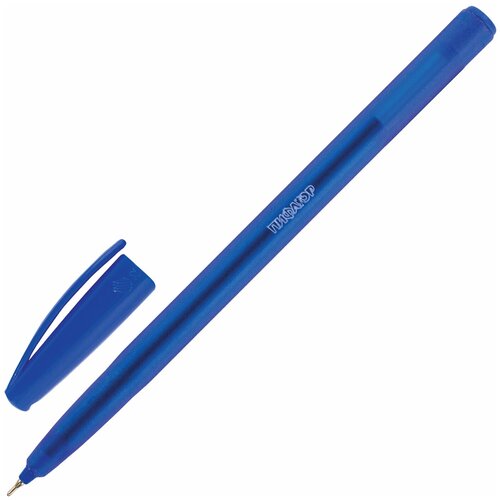 Ручка шариковая масляная в безопасном синем корпусе пифагор, синяя, узел 0,7 мм, линия письма 0,3 мм, 143539