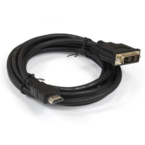 Кабель ExeGate HDMI - DVI Single Link, EX-CC-HDMIM-DVIM, 1.8 м, черный кабель dvi d homes better 1 5 метра черный красный
