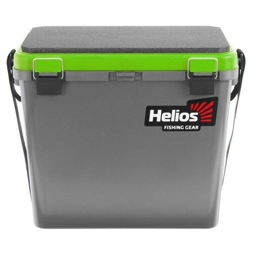 фото Helios ящик зимний helios односекционный, цвет серый/салатовый