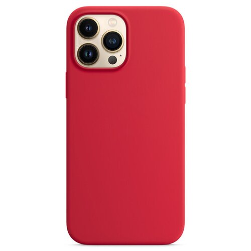 фото Силиконовый чехол silicone case для iphone 13 pro max (на айфон 13 про макс), красный isa