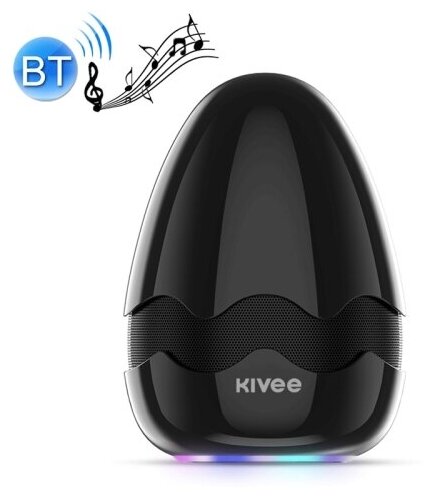 Портативный беспроводной Bluetooth-динамик KIVEE Hands Free MINI Красочные огни KV-MW01, черный