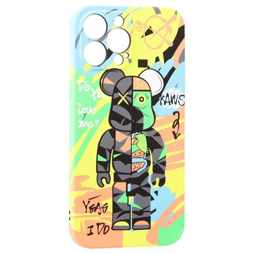 фото Чехол для iphone 13 pro max (6.7") силикон luxo 0.8мм с флуоресцентным рисунком kaws j86