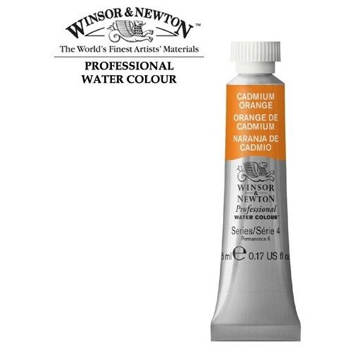 Купить Акварель художественная Winsor&Newton Professional, 5мл, туба, №089 кадмий оранжевый ( Артикул 316641 )