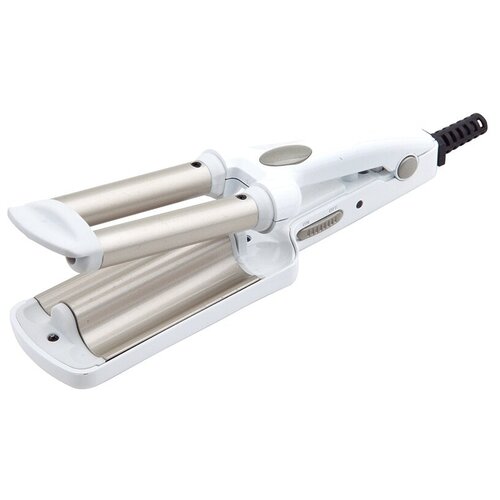 Плойка тройная волна с керамическими насадками 67х45 мм MAX-SC2717 выпрямление и волны цвет - Белый 89000₽