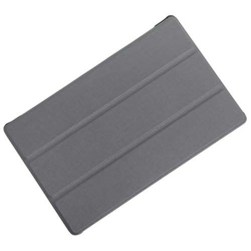 фото Чехол-обложка mypads для lenovo tab m10 + plus tb-x606f/m тонкий умный кожаный на пластиковой основе с трансформацией в подставку серый