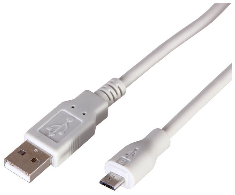 кабель USB-microUSB 3 м, серый Rexant - фото №1