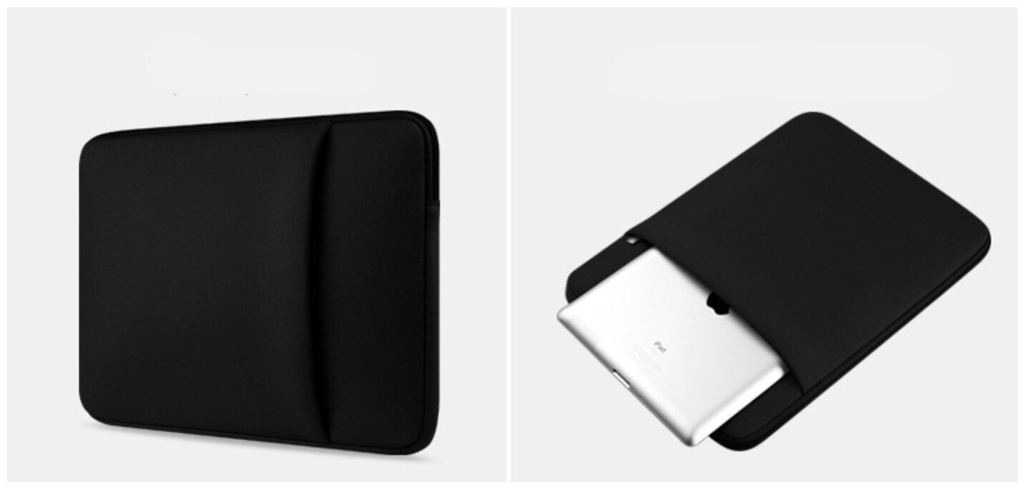 Чехол- папка- футляр- конверт на молнии MyPads M146-287 для ноутбуков Irbis Acer Lenovo Prestigio Xiaomi Digma MSI Macbook с диагоналями 133 дюйма из качественной хлопковой ткани с отделением для планшета черная