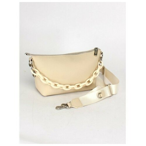 фото Сумка женская натуральная кожа gu 2066-6679, 1отд, плечевой ремень, бежевый 244936 аделия