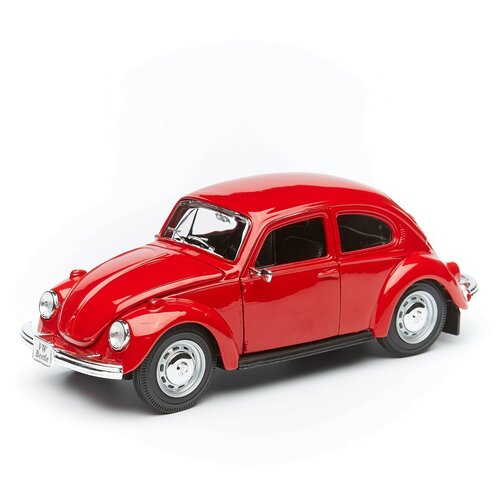 Легковой автомобиль Maisto Volkswagen Beetle (31926) 1:24, 12 см, красный легковой автомобиль siku volkswagen beetle с домом на колесах 1629 1 50 19 7 см желтый серебристый