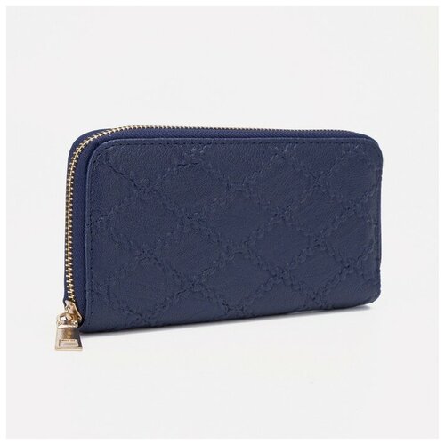 Кошелёк, отдел на молнии, цвет синий