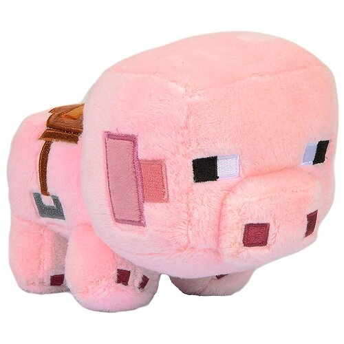 Мягкая игрушка Minecraft Happy Explorer Saddled Pig 16см