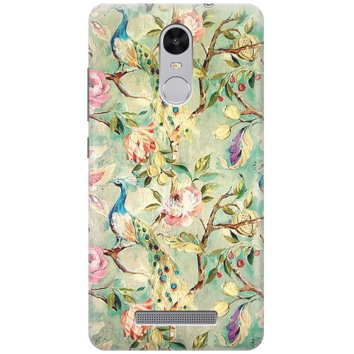 фото Силиконовый чехол на xiaomi redmi note 3 / note 3 pro / сяоми редми ноут 3 / ноут 3 про с принтом "винтажный цветочный паттерн" gosso