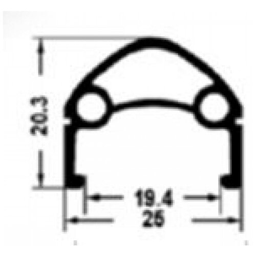 фото Обод 29 00-180920 h35236 двойной, пистонированный, для дискового тормоза (622х25/19,4х20,3мм 32 отверстия) черный no brand
