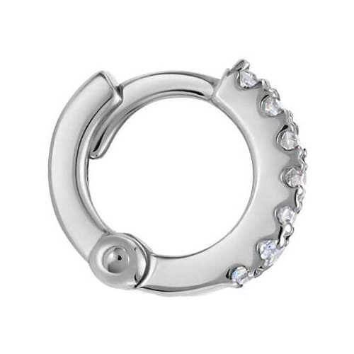 Серьга Vesna jewelry, белое золото, 585 проба, бриллиант
