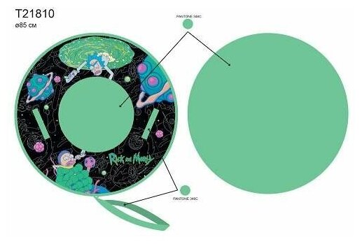 Тюбинг 1toy Rick and Morty надувные сани (материал глянцевый пвх) 85 см - фото №2