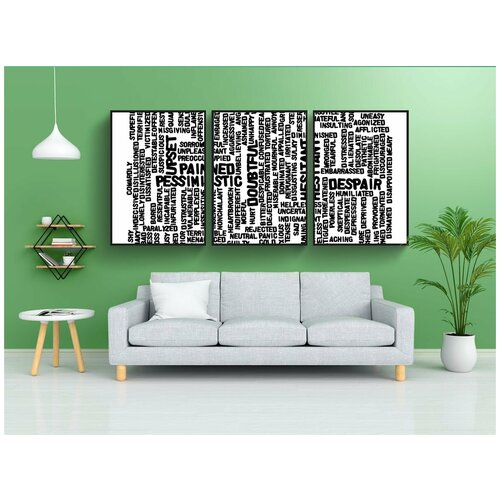 фото Набор модулных постеров для интерьера "облако слов, облако, облако тегов" 60x90 см. в тубусе, без рамки lotsprints