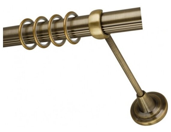Карниз металлический однорядный ARCO DORO DDA диаметр 28мм, золото антик, 180 см - фотография № 2