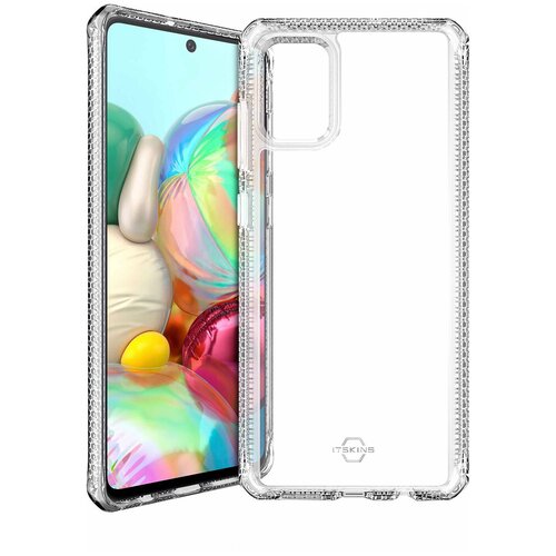 фото Антибактериальный чехол-накладка itskins hybrid clear для samsung galaxy a71 прозрачный (sg71-hbmkc-trsp)