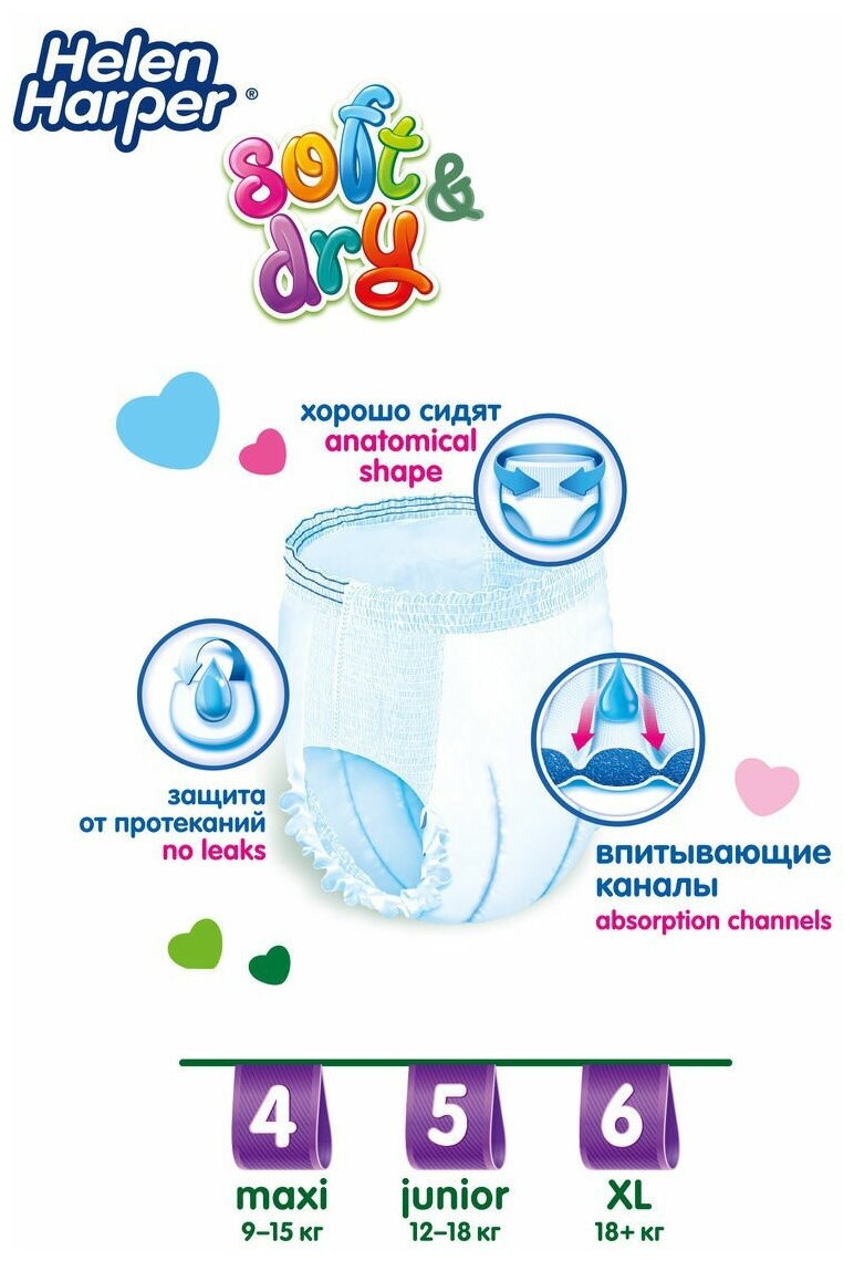 Подгузники-трусики Helen Harper Soft&Dry junior (12-18 кг) 17 шт. - фото №2