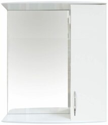 Шкаф с зеркалом с полками навесной, белый 50 см Orange роса Ro-50ZSW