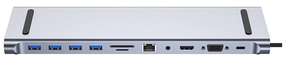 Док-станция PALMEXX 11в1 USB-C to HDMI+VGA+4*USB30+USBC+CR+LAN+AUX