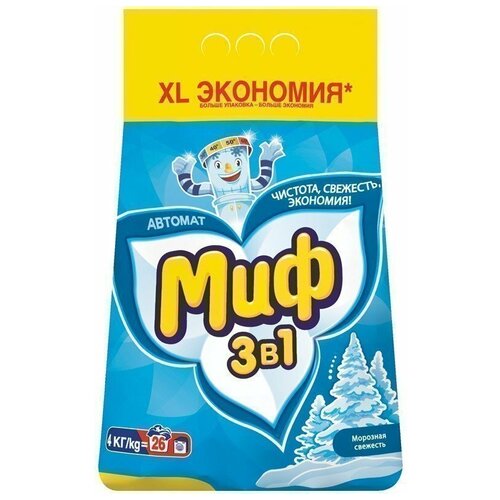 Порошок для машинной стирки Миф 3в1 