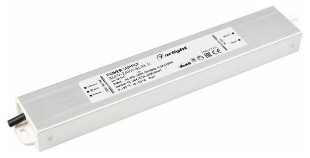 022193 Блок питания ARPV-24060-SLIM-B (24V, 2.5A, 60W) (Arlight, IP67 Металл, 3 года)