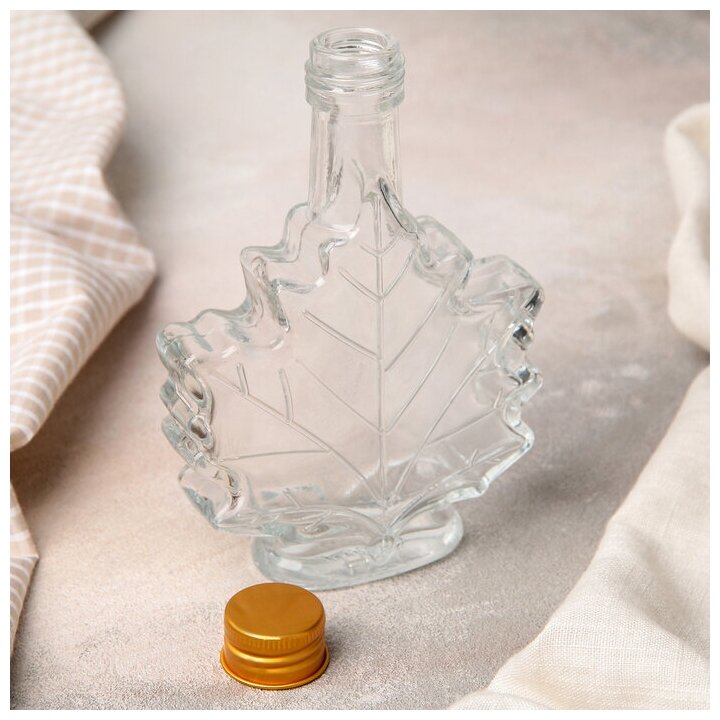Бутыль стеклянная для соусов и масла «Клён», 100 мл, 10×3,5×14 см (1шт.) - фотография № 2