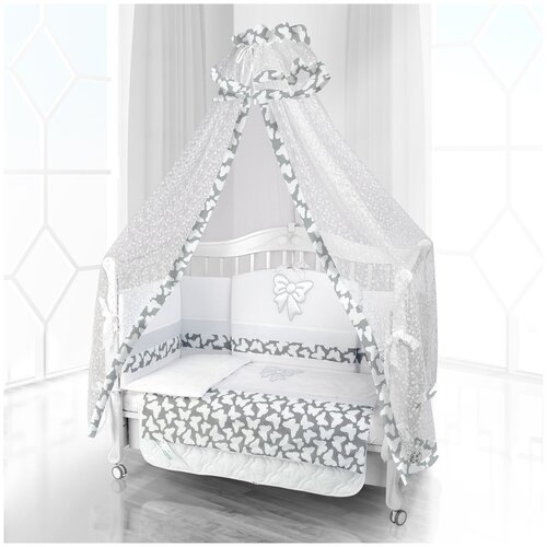 Комплект постельного белья Beatrice Bambini Unico Farfalino 120х60 - bianco grigio 7190₽