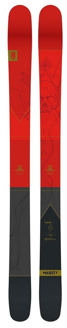 Горные лыжи MAJESTY 2021-22 Vanguard Red/Black (см:182)