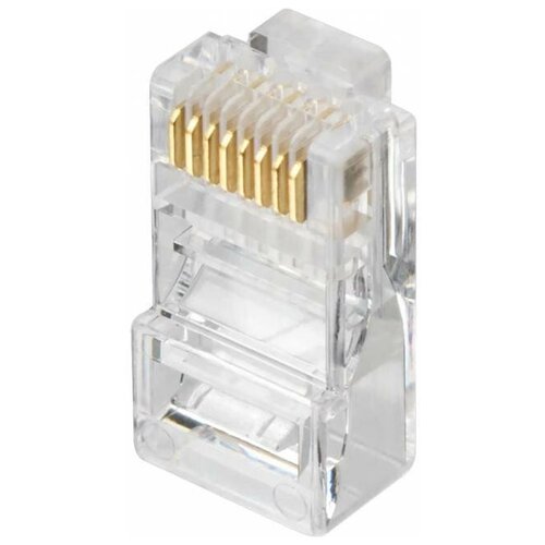 Коннектор RJ45 (8p8c) TWIST для витой пары, универсальный, категория 6 (cat. 6), неэкранированный (UTP), прозрачный, 100шт promotion super six unshielded twisted pair 058 oxygen free copper network cable cat6 gigabit network cable 300 m foot