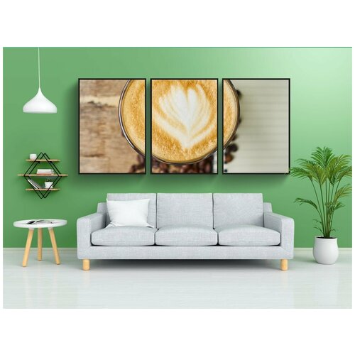 фото Набор модулных постеров для интерьера "кофе, кофеин, чашка" 60x90 см. в тубусе, без рамки lotsprints