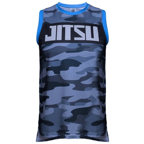 Спортивная майка Jitsu Camo (камуфляж, синий) (L)