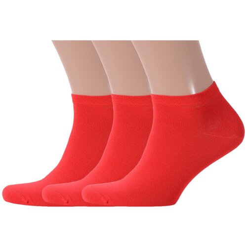 Носки RuSocks, 3 пары, размер 27-29 (42-45), красный