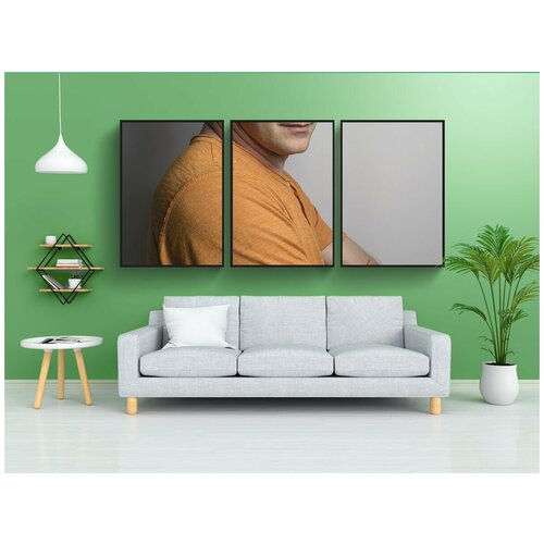 фото Набор модулных постеров для интерьера "портрет, мужская, мальчик" 60x90 см. в тубусе, без рамки lotsprints