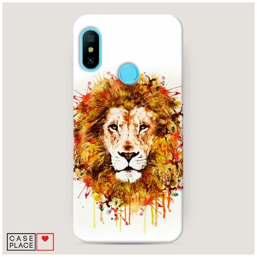 фото Чехол пластиковый xiaomi redmi 6 pro лев арт 5 case place