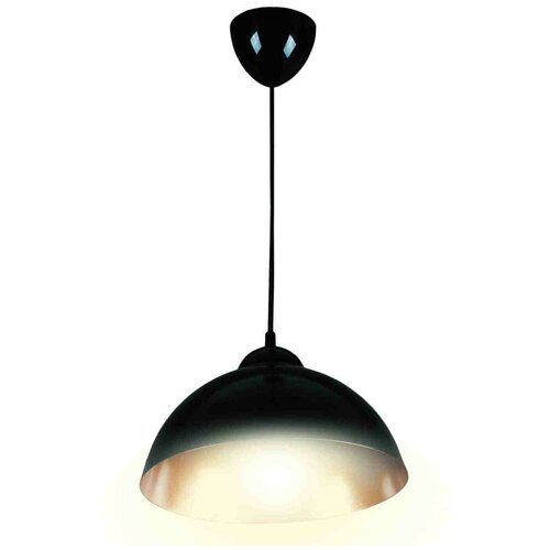 Декоративный подвесной светильник Пэрсо с креплением на планку без ламп, Металлический круглый с черным шнуром 45 см, Е27, 40Вт, IP20, 220В,