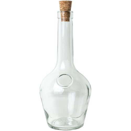 фото Бутылка стеклянная "бренди" 0.5л с пробкой самогонный погребок