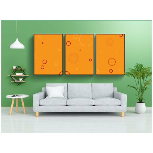 фото Набор модулных постеров для интерьера "звенеть, кольца, круг" 60x90 см. в тубусе, без рамки lotsprints