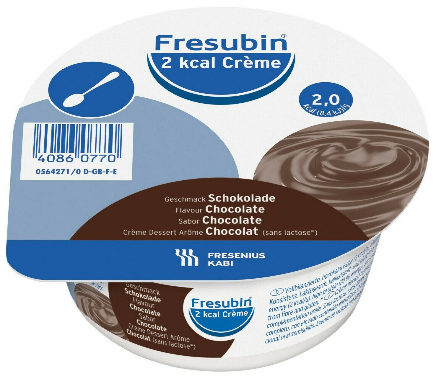 FRESENIUS KABI Фрезубин Крем 2 ккал, готовое к употреблению, 125 мл, 125 г, шоколад