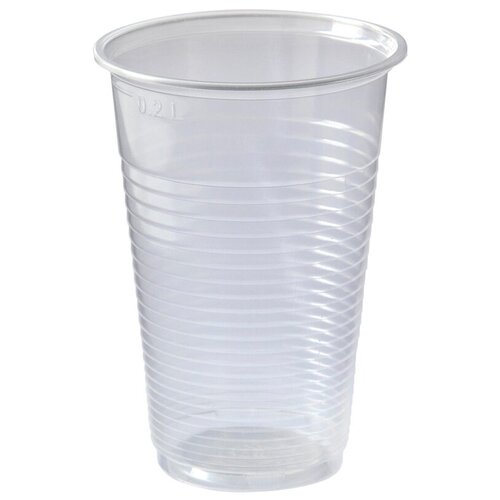 фото Стаканы, чашки, рюмки одноразовые стаканы одноразовые vega 200 мл, набор 3000шт. (30уп. по 100шт, пп, прозрачные, хол/гор