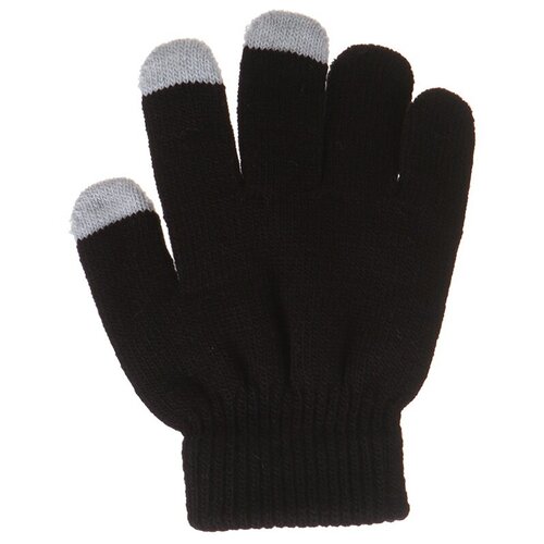 фото Теплые перчатки для сенсорных дисплеев activ детские black 124439